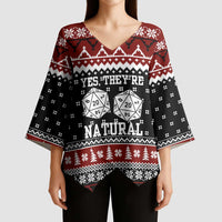 They Are Natural Christmas Kimono Sleeve Blouse Xmas Holiday Patterns - Wonder Print Shop