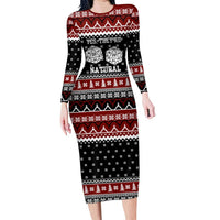 They Are Natural Christmas Long Sleeve Bodycon Dress Xmas Holiday Patterns - Wonder Print Shop