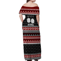 They Are Natural Christmas Off Shoulder Maxi Dress Xmas Holiday Patterns - Wonder Print Shop