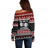 They Are Natural Christmas Off Shoulder Sweater Xmas Holiday Patterns - Wonder Print Shop