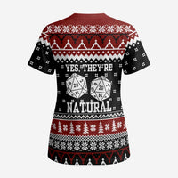 They Are Natural Christmas Scrub Top Xmas Holiday Patterns - Wonder Print Shop