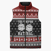 They Are Natural Christmas Sleeveless Puffer Jacket Xmas Holiday Patterns - Wonder Print Shop