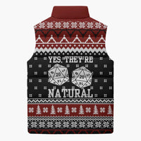 They Are Natural Christmas Sleeveless Puffer Jacket Xmas Holiday Patterns - Wonder Print Shop