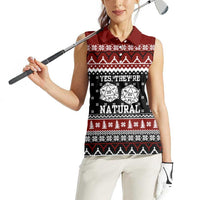 They Are Natural Christmas Women Sleeveless Polo Shirt Xmas Holiday Patterns - Wonder Print Shop