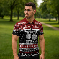 They Are Natural Christmas Zipper Polo Shirt Xmas Holiday Patterns - Wonder Print Shop