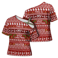 This Is My Christmas Cross Shoulder Shirt Xmas Holiday Patterns - Wonder Print Shop