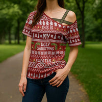 This Is My Christmas Cross Shoulder Shirt Xmas Holiday Patterns - Wonder Print Shop