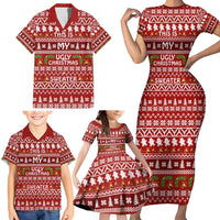 This Is My Christmas Family Matching Short Sleeve Bodycon Dress and Hawaiian Shirt Xmas Holiday Patterns - Wonder Print Shop