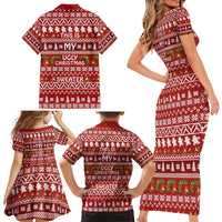 This Is My Christmas Family Matching Short Sleeve Bodycon Dress and Hawaiian Shirt Xmas Holiday Patterns - Wonder Print Shop