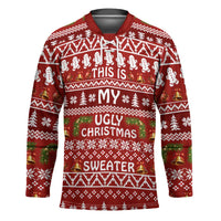 This Is My Christmas Hockey Jersey Xmas Holiday Patterns - Wonder Print Shop