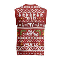 This Is My Christmas Knitted V-Neck Vest Xmas Holiday Patterns - Wonder Print Shop