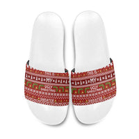 This Is My Christmas Slide Sandals Xmas Holiday Patterns - Wonder Print Shop