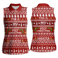 This Is My Christmas Women Sleeveless Polo Shirt Xmas Holiday Patterns - Wonder Print Shop