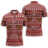 This Is My Christmas Zipper Polo Shirt Xmas Holiday Patterns - Wonder Print Shop
