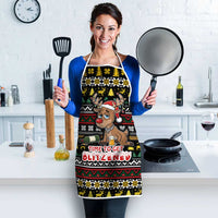 Time To Get Blitzened Christmas Apron Xmas Holiday Patterns - Wonder Print Shop