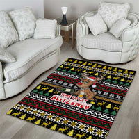 Time To Get Blitzened Christmas Area Rug Xmas Holiday Patterns - Wonder Print Shop