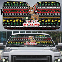Time To Get Blitzened Christmas Auto Sun Shade Xmas Holiday Patterns - Wonder Print Shop