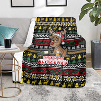 Time To Get Blitzened Christmas Blanket Xmas Holiday Patterns - Wonder Print Shop