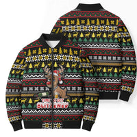 Time To Get Blitzened Christmas Bomber Puffer Jacket Xmas Holiday Patterns - Wonder Print Shop