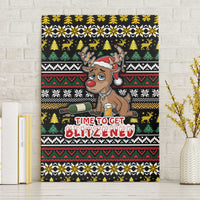 Time To Get Blitzened Christmas Canvas Wall Art Xmas Holiday Patterns - Wonder Print Shop