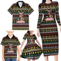 Time To Get Blitzened Christmas Family Matching Long Sleeve Bodycon Dress and Hawaiian Shirt Xmas Holiday Patterns - Wonder Print Shop