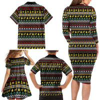 Time To Get Blitzened Christmas Family Matching Long Sleeve Bodycon Dress and Hawaiian Shirt Xmas Holiday Patterns - Wonder Print Shop