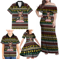 Time To Get Blitzened Christmas Family Matching Off Shoulder Maxi Dress and Hawaiian Shirt Xmas Holiday Patterns - Wonder Print Shop