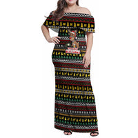 Time To Get Blitzened Christmas Family Matching Off Shoulder Maxi Dress and Hawaiian Shirt Xmas Holiday Patterns - Wonder Print Shop