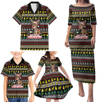 Time To Get Blitzened Christmas Family Matching Puletasi and Hawaiian Shirt Xmas Holiday Patterns - Wonder Print Shop