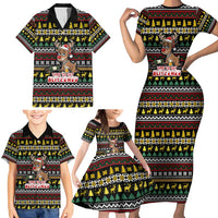 Time To Get Blitzened Christmas Family Matching Short Sleeve Bodycon Dress and Hawaiian Shirt Xmas Holiday Patterns - Wonder Print Shop