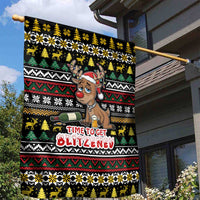 Time To Get Blitzened Christmas Garden Flag Xmas Holiday Patterns - Wonder Print Shop
