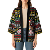 Time To Get Blitzened Christmas Kimono Xmas Holiday Patterns - Wonder Print Shop