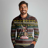 Time To Get Blitzened Christmas Long Sleeve Polo Shirt Xmas Holiday Patterns - Wonder Print Shop
