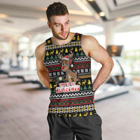Time To Get Blitzened Christmas Men Tank Top Xmas Holiday Patterns - Wonder Print Shop