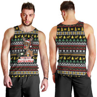 Time To Get Blitzened Christmas Men Tank Top Xmas Holiday Patterns - Wonder Print Shop