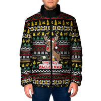 Time To Get Blitzened Christmas Padded Jacket Xmas Holiday Patterns - Wonder Print Shop