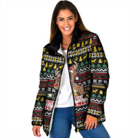 Time To Get Blitzened Christmas Padded Jacket Xmas Holiday Patterns - Wonder Print Shop