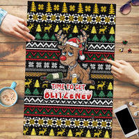Time To Get Blitzened Christmas Puzzle Xmas Holiday Patterns - Wonder Print Shop