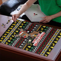 Time To Get Blitzened Christmas Puzzle Xmas Holiday Patterns - Wonder Print Shop