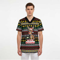 Time To Get Blitzened Christmas Scrub Top Xmas Holiday Patterns - Wonder Print Shop