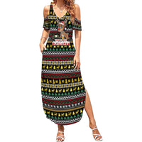 Time To Get Blitzened Christmas Summer Maxi Dress Xmas Holiday Patterns - Wonder Print Shop