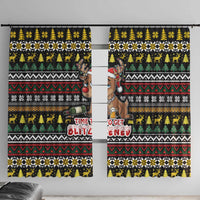 Time To Get Blitzened Christmas Window Curtain Xmas Holiday Patterns - Wonder Print Shop