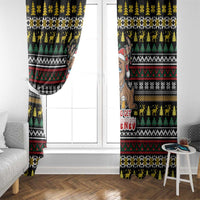 Time To Get Blitzened Christmas Window Curtain Xmas Holiday Patterns - Wonder Print Shop