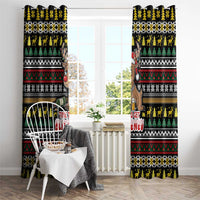 Time To Get Blitzened Christmas Window Curtain Xmas Holiday Patterns - Wonder Print Shop