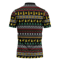 Time To Get Blitzened Christmas Zipper Polo Shirt Xmas Holiday Patterns - Wonder Print Shop