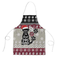 To Best Dog Dad Christmas Design Apron Xmas Holiday Patterns - Wonder Print Shop