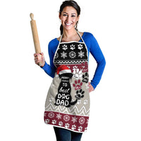 To Best Dog Dad Christmas Design Apron Xmas Holiday Patterns - Wonder Print Shop