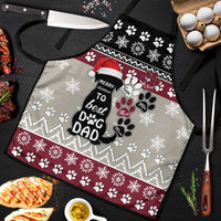 To Best Dog Dad Christmas Design Apron Xmas Holiday Patterns - Wonder Print Shop