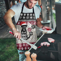 To Best Dog Dad Christmas Design Apron Xmas Holiday Patterns - Wonder Print Shop
