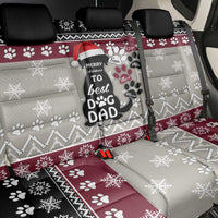 To Best Dog Dad Christmas Design Back Car Seat Cover Xmas Holiday Patterns - Wonder Print Shop